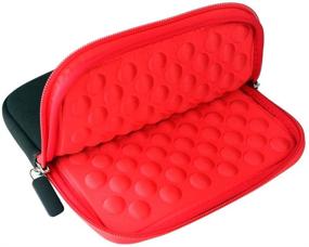 img 1 attached to 🔴 Lacdo Shockproof External USB CD DVD Writer Blu-Ray &amp; External Hard Drive Neoprene Protective Storage Carrying Sleeve Case Pouch Bag - Red
