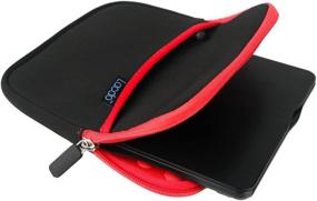 img 2 attached to 🔴 Lacdo Shockproof External USB CD DVD Writer Blu-Ray &amp; External Hard Drive Neoprene Protective Storage Carrying Sleeve Case Pouch Bag - Red
