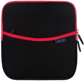 img 4 attached to 🔴 Lacdo Shockproof External USB CD DVD Writer Blu-Ray &amp; External Hard Drive Neoprene Protective Storage Carrying Sleeve Case Pouch Bag - Red