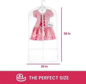 img 3 attached to 🌟 Clear Suit Garment Bag: 20x38 Dance, Dress, Costumes Hanging Travel Storage - Water-Resistant Organizer for Clothes, Shoes & Accessories (1)