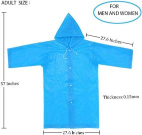 img 2 attached to Convenient & Durable Kids EVA Raincoats: Portable and Reusable Ponchos for Boys and Girls (Ages 6-13)