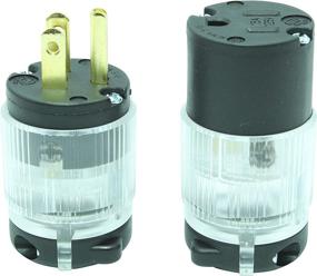 img 2 attached to 🔌 Journeyman-Pro 515PC LIT Lighted Plug & Connector Set 15A 120-125V NEMA 5-15P + 5-15C - Commercial Grade Power Indicator (1)