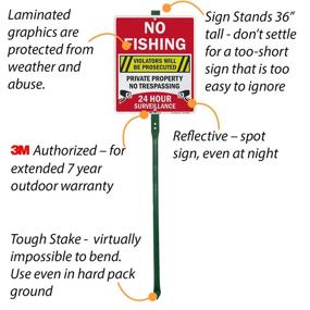 img 2 attached to SmartSign Fishing Trespassing Surveillance Prosecuted Occupational Health & Safety Products