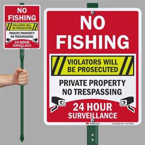 img 4 attached to SmartSign Fishing Trespassing Surveillance Prosecuted Occupational Health & Safety Products