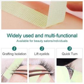 img 1 attached to 📦 6 Rolls of Lorvain Eyelash Extension Lash Tape - Breathable Micropore Fabric Tape in Green Pink (1/2'' x 10 Yards)