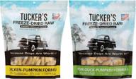 🐶 tucker's freeze dried raw dog food: chicken & pumpkin formula, pork, duck & pumpkin variety pack - 2 pack poultry combo! logo