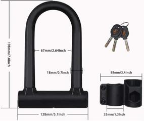 img 3 attached to 🔒 AriTan Bike U Lock with Cable - Heavy Duty Security Bicycle U Lock with Steel Flex Cable and Mounting Bracket - Ideal for Road, Mountain, Electric, and Folding Bikes