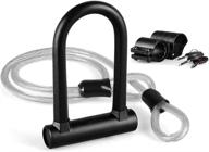 🔒 aritan bike u lock with cable - heavy duty security bicycle u lock with steel flex cable and mounting bracket - ideal for road, mountain, electric, and folding bikes logo