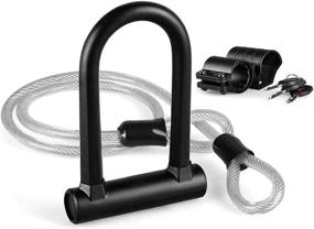 img 4 attached to 🔒 AriTan Bike U Lock with Cable - Heavy Duty Security Bicycle U Lock with Steel Flex Cable and Mounting Bracket - Ideal for Road, Mountain, Electric, and Folding Bikes