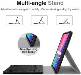 img 1 attached to 🔌 Dadanism Keyboard Case for Samsung Galaxy Tab A 10.1 2019 SM-T510 SM-T515 - Detachable Bluetooth Keyboard, PU Leather Cover - Black (Fits 2019 Released Galaxy Tab A 10.1 Inch)