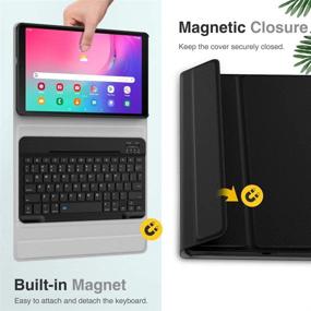 img 2 attached to 🔌 Dadanism Keyboard Case for Samsung Galaxy Tab A 10.1 2019 SM-T510 SM-T515 - Detachable Bluetooth Keyboard, PU Leather Cover - Black (Fits 2019 Released Galaxy Tab A 10.1 Inch)