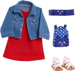 img 4 attached to 👖 Stylish Jean Jacket Tunic for Journey Girls - Perfect for Fashionable Adventures