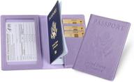 📔 enhanced passport vaccine holder in vibrant purple shade логотип