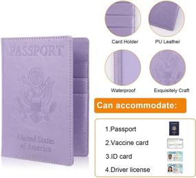 img 2 attached to 📔 Enhanced Passport Vaccine Holder in Vibrant Purple Shade