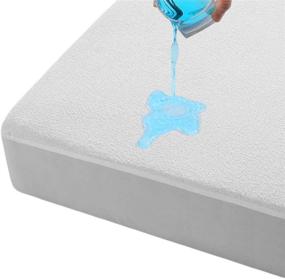 img 4 attached to 🛏️ Beclecor Premium Cotton Waterproof Mattress Protector - Soft, Breathable and Washable Bed Mattress Cover for Incontinence, Baby Pet Potty Training - Deep Up to 18" - Queen