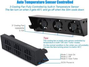 img 2 attached to 🔥 ElecGear Cooling Fan and USB Hub for PS4 Slim - Advanced Temperature Sensor, 4-Port USB 3.0 Splitter, CUH-2xxx Compatible