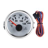 🌡️ acouto 52mm/2in marine engine water temperature gauge 40-120 °c - boat rv temp meter with white dial silver cover logo