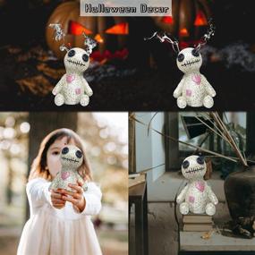 img 2 attached to 🧙 Voodoo Doll Cone Burner Backflow Incense Holder – Halloween Decor with Smoky Eyes, 2PCS Set - Ideal for Kids, Friends, Resin Ornament for Handmade Craft Gift, Yoga Room Décor