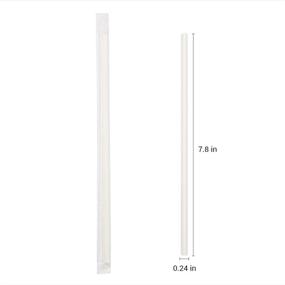 img 2 attached to 🥤 Greenwell Extra Strength Biodegradable Paper Straws - 200 Pack, Dye-Free & Individually Wrapped