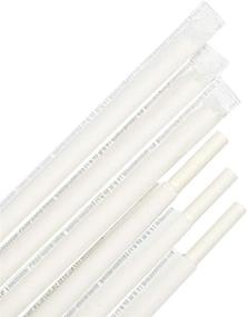 img 4 attached to 🥤 Greenwell Extra Strength Biodegradable Paper Straws - 200 Pack, Dye-Free & Individually Wrapped
