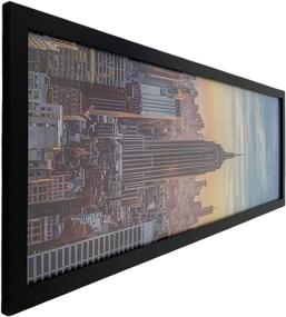 img 1 attached to 🖼️ Frame Amo 12x36 Black Modern Picture or Poster Frame with 1 Inch Wide Border and Smooth Wrap Finish - Acrylic Front Included (1)