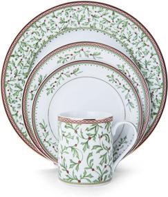 img 4 attached to 🎄 Exquisite Mikasa Holiday Traditions Dinnerware Piece: Elevate Your Festive Table setting!