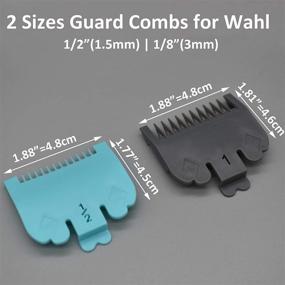 img 3 attached to 🔴 2 Color Coded Cutting Guides for Wahl Standard Hair Clippers - Professional Hair Clipper Guard Guides #3170-400 - 1/8” and 1/16" (2 Pieces, 2 Colors)