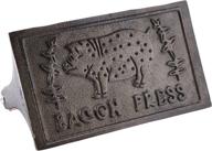 hic harold import co. 43202 rectangular bacon press and steak weight, heavyweight cast iron with wooden handle, for grilled panini, burgers, bacon, and sausage logo