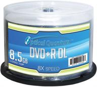 📀 high-performance optical quantum oqdprdl08lt 8x 8.5 gb dvd+r dl double layer recordable blank media - 50-disc spindle: featuring logo top for added branding logo