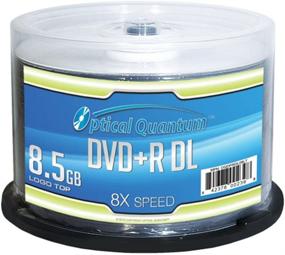 img 2 attached to 📀 High-Performance Optical Quantum OQDPRDL08LT 8X 8.5 GB DVD+R DL Double Layer Recordable Blank Media - 50-Disc Spindle: Featuring Logo Top for Added Branding