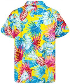 img 3 attached to Kameha Hawaiian Shortsleeve Pineapple Leaves Boys' Clothing in Tops, Tees & Shirts