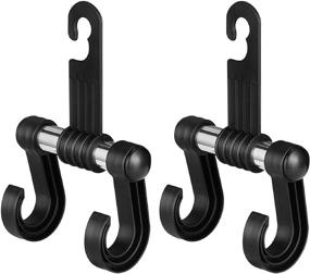 img 4 attached to Preyda Car Headrest Hooks - Set of 2, Convenient Hangers for Grocery Shopping Bags, Coats, Purses, Baby Supplies, Ideal for Cars, Jeeps, SUVs, Trucks, and More, Black Car Seat Headrest Hooks