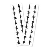 💪 premium barbed wire armbands temporary tattoos (2-pack), skin safe, usa-made and removable logo