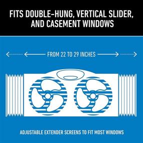 img 2 attached to 💨 Efficient Cooling Solution: Holmes Window Fan with Twin 6-Inch Reversible Airflow Blades in White