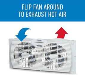 img 3 attached to 💨 Efficient Cooling Solution: Holmes Window Fan with Twin 6-Inch Reversible Airflow Blades in White