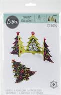 🎄 набор ножей sizzix christmas tree fold jen long thinlits die set 660665 - 6 штук, разноцветный, универсальный размер логотип