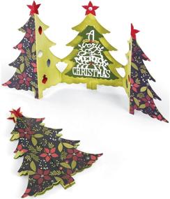 img 3 attached to 🎄 Набор ножей Sizzix Christmas Tree Fold Jen Long Thinlits Die Set 660665 - 6 штук, разноцветный, универсальный размер