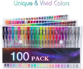 img 3 attached to 🖍️ Tanmit 100 Coloring Gel Pens Set: Vibrant Colors for Adult Coloring Books - Glitter, Neon, Standard, Symphony, Milky & Metallic Pens