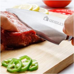 img 3 attached to 🔪 Ghosdlich 6 inch Pro Chef Knife - German Stainless Steel 5Cr15Mov (HRC58), Full Tang, Ultra-sharp Classic Cooks Knife with Ergonomic Handle for Home Kitchen and Restaurant