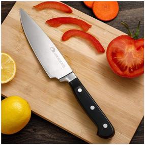 img 2 attached to 🔪 Ghosdlich 6 inch Pro Chef Knife - German Stainless Steel 5Cr15Mov (HRC58), Full Tang, Ultra-sharp Classic Cooks Knife with Ergonomic Handle for Home Kitchen and Restaurant