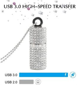 img 3 attached to 💄 EcooDisk 64GB USB 3.0 Flash Drive Dazzling Lipstick Shape Zip Drive Necklace High-Speed USB Stick Stylish Pen Drive Memory Stick Data Storage Thumb Drive Jump Drive with Jewelry Bag - Excellent Gift