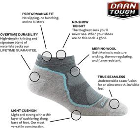 img 2 attached to Darn Tough Women's No Show Lightweight Hike Trek Sock with Cushioning (Style 1986)