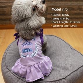 img 2 attached to 👗 KYEESE Dog Princess Dress with Girl Bowtie - Doggie Sundress for Small and Medium Dogs suitable for Beach Wear