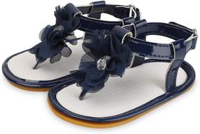 img 4 attached to 👶 Rubber T Strap Infant Sandals for Toddler Boys at Sandals