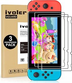 img 4 attached to 3-Pack Nintendo Switch Screen Protector - iVoler Transparent HD Clear Anti-Scratch Tempered Glass Screen Protector for Nintendo Switch