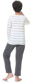 img 2 attached to Fashion Striped Sleeve Pajamas 11Y 17Y