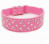 💎 sparkling rhinestones dog collar - 2" width bling crystal diamond studded collar for medium & large dogs logo