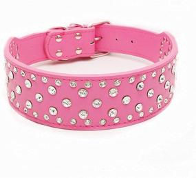 img 3 attached to 💎 Sparkling Rhinestones Dog Collar - 2" Width Bling Crystal Diamond Studded Collar for Medium & Large Dogs