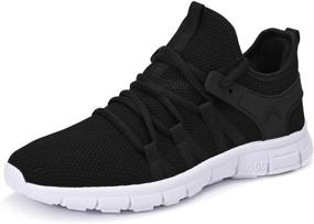 img 3 attached to 👟 INZCOU Lightweight Athletic Women's Shoes - Black Sneakers for Superior Performance