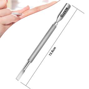 img 3 attached to 💅 Blazco Cuticle Pusher & Cutter - Premium Stainless Steel Tool for Manicure and Pedicure - Durable Cuticle Remover for Finger and Toe Nails - Perfect Nail Pusher for Professional Results